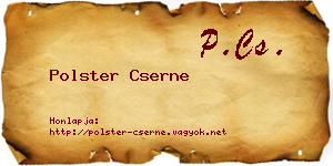 Polster Cserne névjegykártya